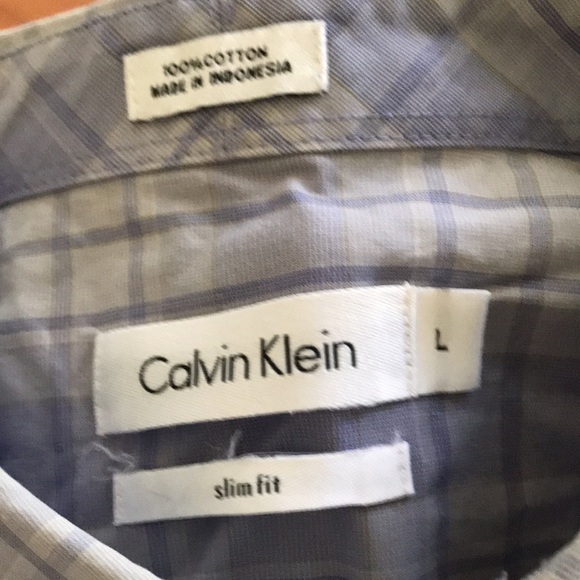 Calvin Klein Men's Plaid Shirt - Picture 2 of 5